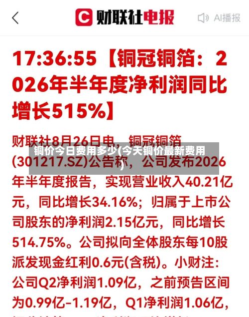 铜价今日费用多少(今天铜价最新费用)-第3张图片