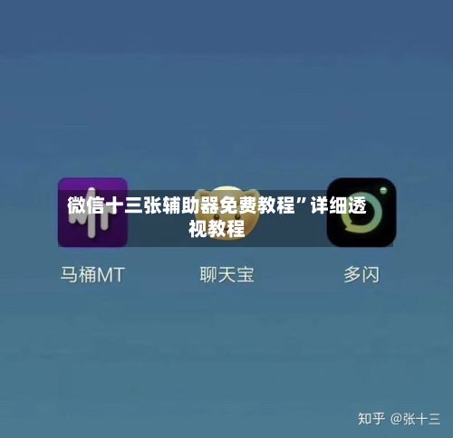 微信十三张辅助器免费教程”详细透视教程-第3张图片