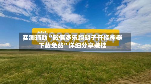 实测辅助“微信多乐跑胡子开挂神器下载免费”详细分享装挂-第2张图片