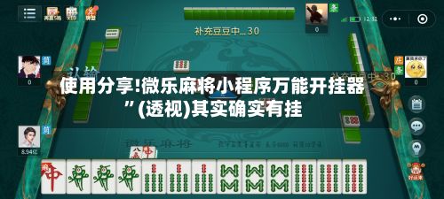 使用分享!微乐麻将小程序万能开挂器”(透视)其实确实有挂-第2张图片