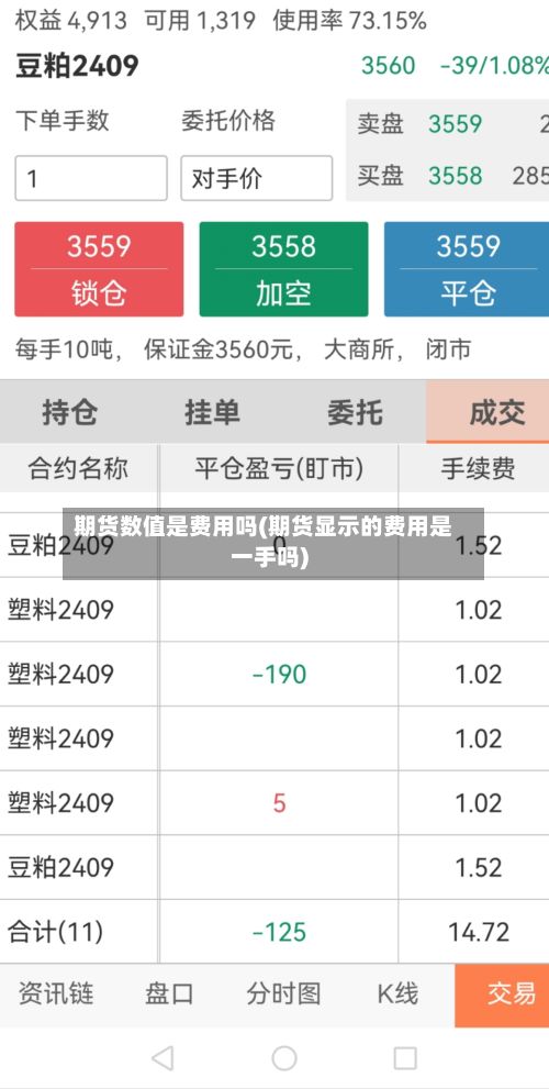 期货数值是费用吗(期货显示的费用是一手吗)