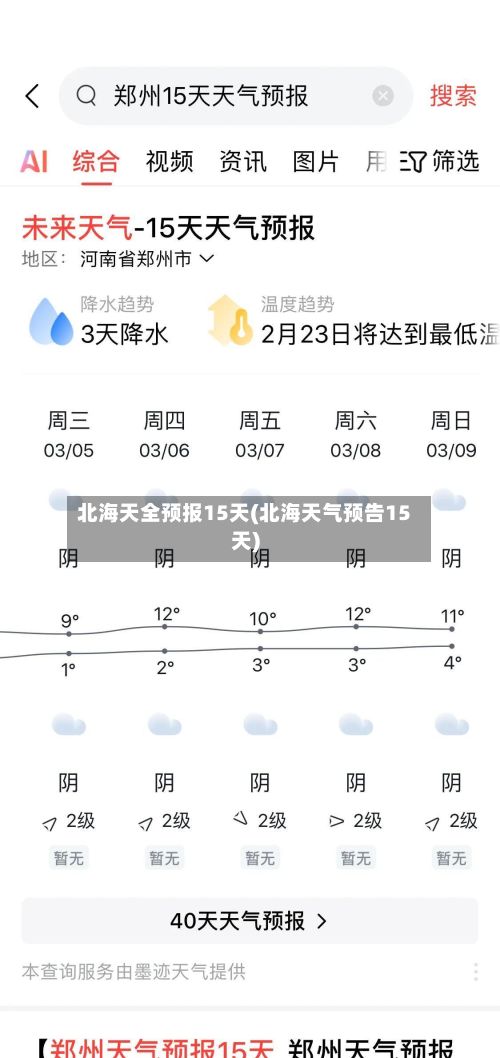 北海天全预报15天(北海天气预告15天)