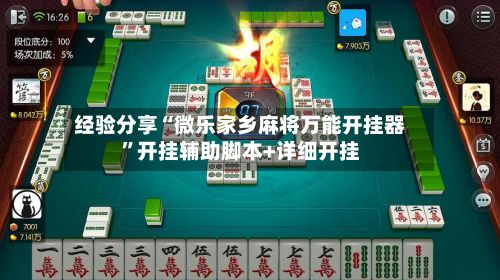 经验分享“微乐家乡麻将万能开挂器	”开挂辅助脚本+详细开挂-第3张图片