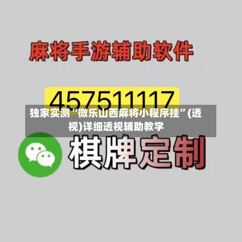 独家实测“微乐山西麻将小程序挂”(透视)详细透视辅助教学-第3张图片