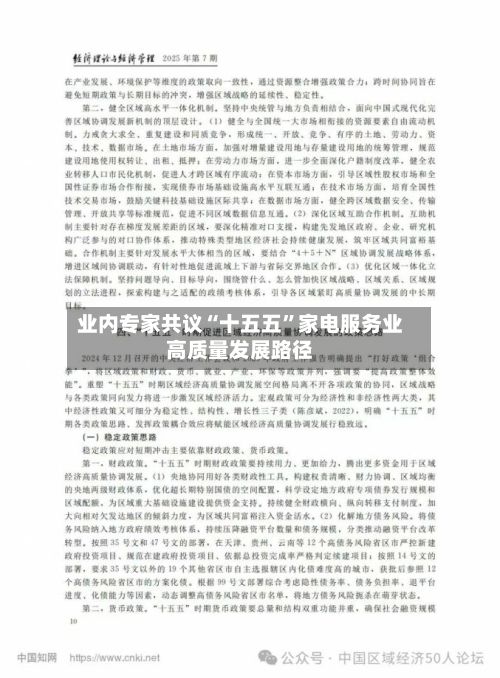 业内专家共议“十五五”家电服务业高质量发展路径-第3张图片