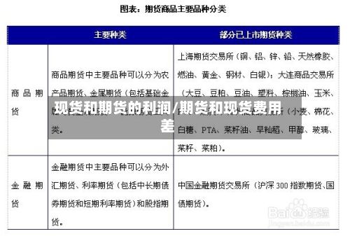 现货和期货的利润/期货和现货费用差-第3张图片