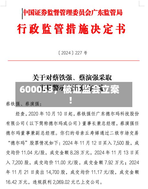 600053，被证监会立案！-第3张图片