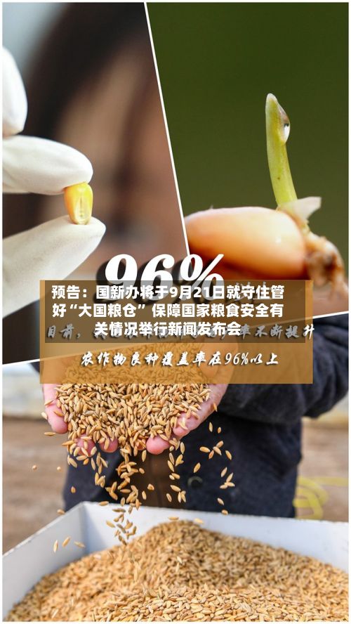 预告：国新办将于9月21日就守住管好“大国粮仓	” 保障国家粮食安全有关情况举行新闻发布会-第2张图片