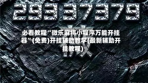 必看教程“微乐麻将小程序万能开挂器”(免费)开挂辅助教学(最新辅助开挂教程)-第2张图片