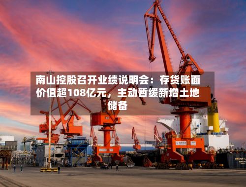 南山控股召开业绩说明会：存货账面价值超108亿元，主动暂缓新增土地储备-第2张图片