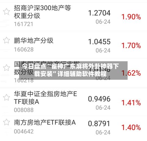 今日盘点“雀神广东麻将外卦神器下载安装”详细辅助软件教程-第3张图片