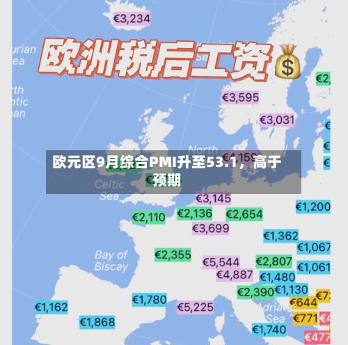 欧元区9月综合PMI升至53.1，高于预期
