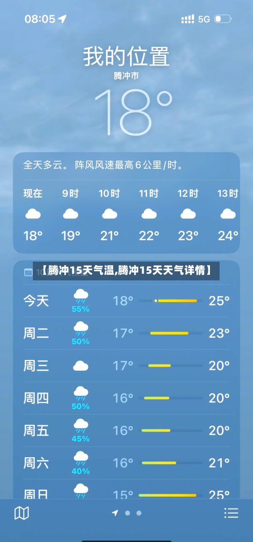 【腾冲15天气温,腾冲15天天气详情】