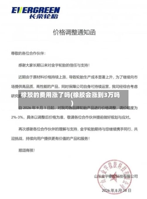 橡胶的费用涨了吗(橡胶会涨到3万吗)