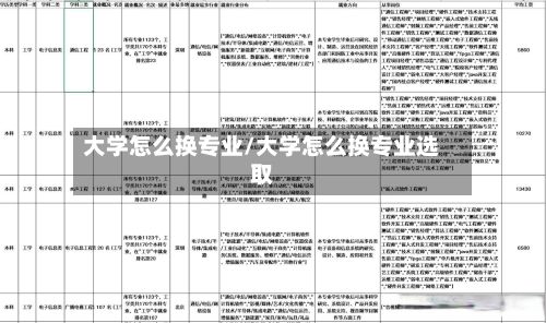 大学怎么换专业/大学怎么换专业选取-第2张图片