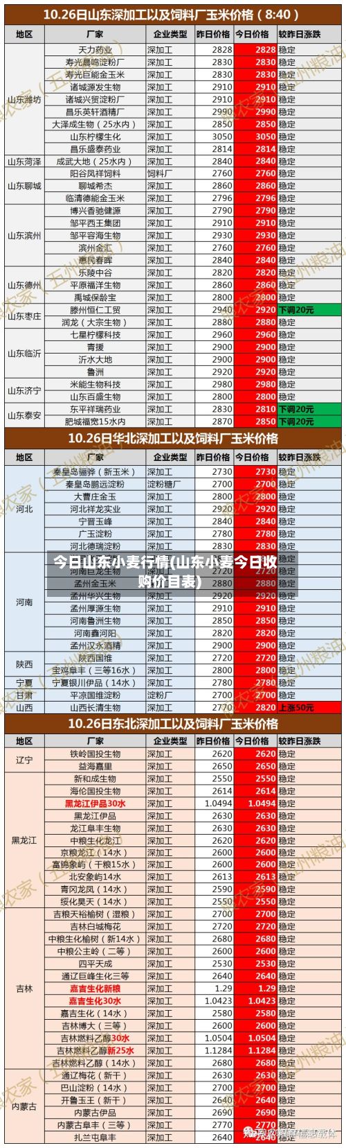 今日山东小麦行情(山东小麦今日收购价目表)-第2张图片