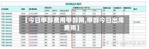 【今日甲醇费用甲醇网,甲醇今日出库费用】-第2张图片