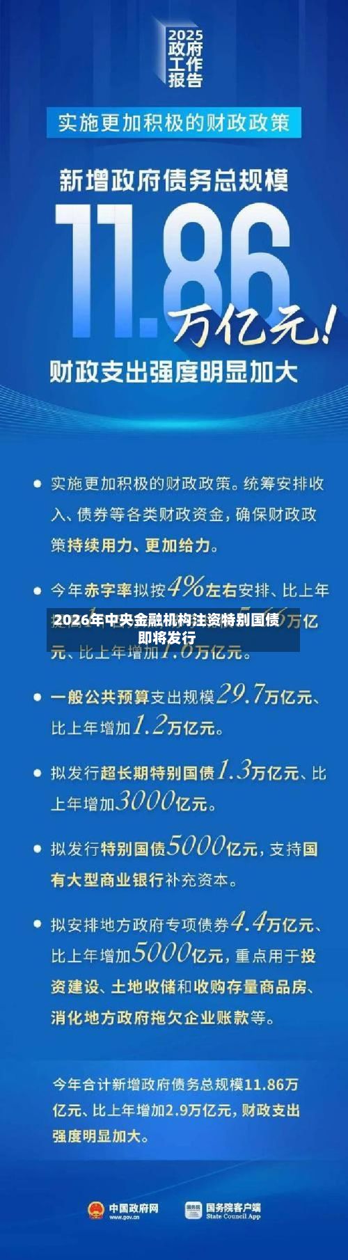 2026年中央金融机构注资特别国债即将发行