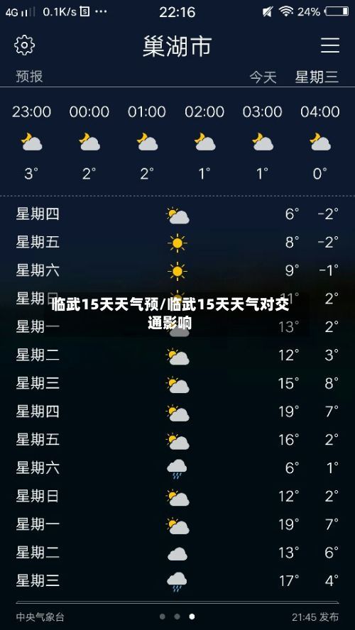 临武15天天气预/临武15天天气对交通影响