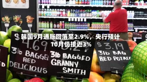韩国9月通胀回落至2.9%，央行预计10月仍接近3%-第3张图片