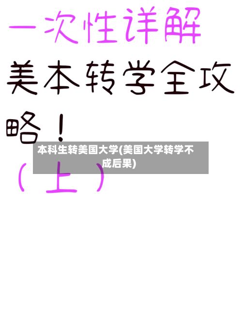 本科生转美国大学(美国大学转学不成后果)-第2张图片