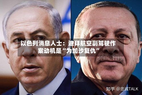 以色列消息人士：迪拜航空副驾驶作案动机是“为加沙复仇”