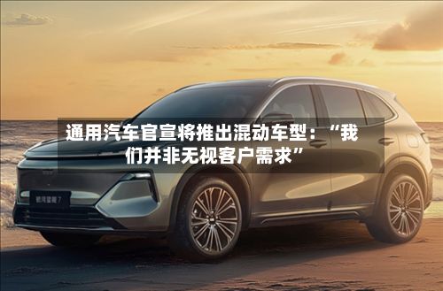 通用汽车官宣将推出混动车型：“我们并非无视客户需求”-第2张图片