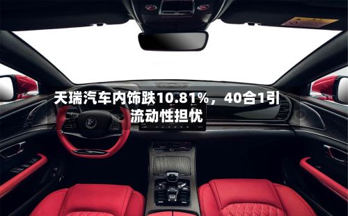 天瑞汽车内饰跌10.81%，40合1引流动性担忧-第3张图片