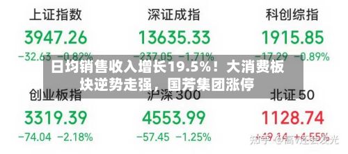 日均销售收入增长19.5%！大消费板块逆势走强，国芳集团涨停-第2张图片