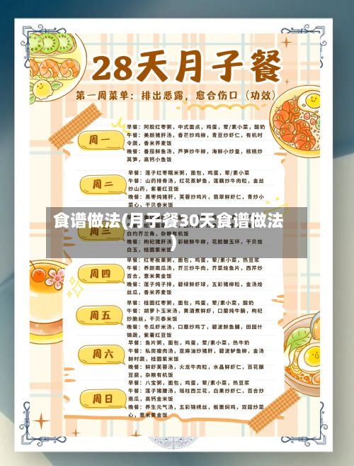 食谱做法(月子餐30天食谱做法)