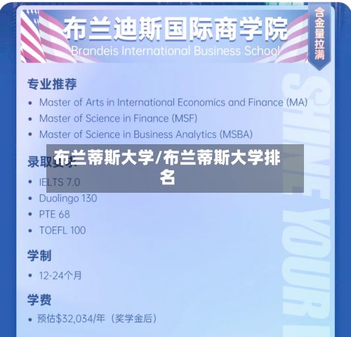 布兰蒂斯大学/布兰蒂斯大学排名