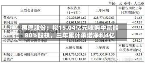国恩股份：拟15.04亿元收购中氟能80%股权，三年累计承诺净利4亿-第2张图片