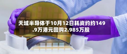 天域半导体于10月12日耗资约约149.9万港元回购2.985万股-第1张图片
