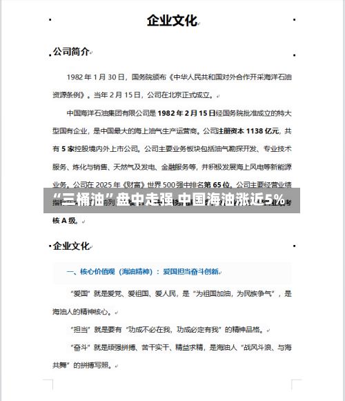 “三桶油”盘中走强 中国海油涨近5%-第2张图片