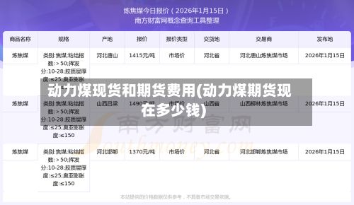 动力煤现货和期货费用(动力煤期货现在多少钱)