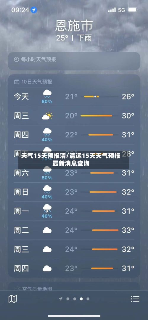 天气15天预报清/清远15天天气预报最新消息查询