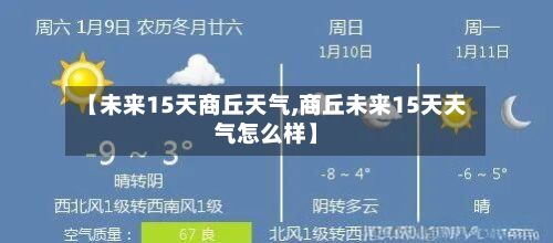 【未来15天商丘天气,商丘未来15天天气怎么样】