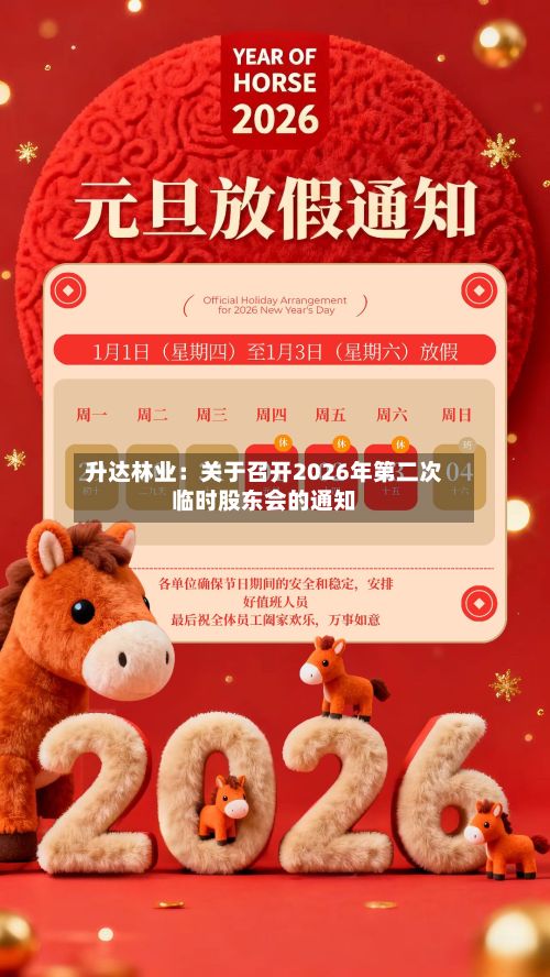 升达林业：关于召开2026年第二次临时股东会的通知