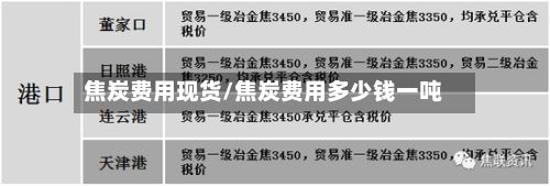 焦炭费用现货/焦炭费用多少钱一吨