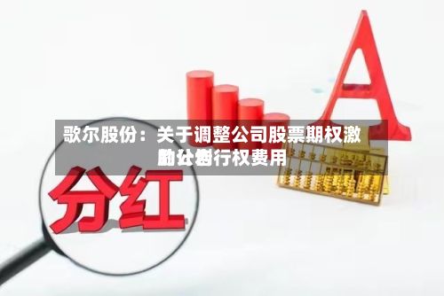 歌尔股份：关于调整公司股票期权激励计划行权费用的公告