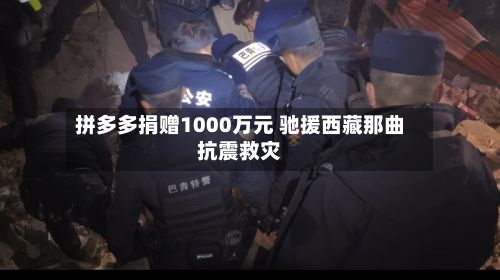拼多多捐赠1000万元 驰援西藏那曲抗震救灾