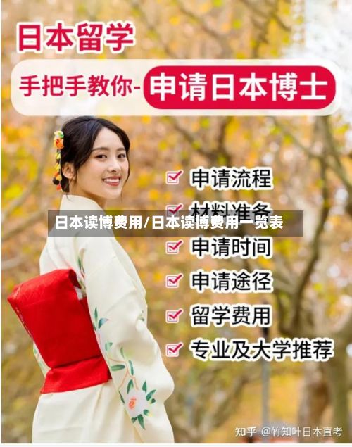 日本读博费用/日本读博费用一览表-第2张图片