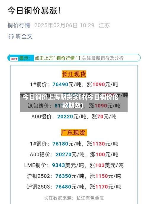 今日铜价上海期货实时(今日铜价伦敦期货)-第2张图片