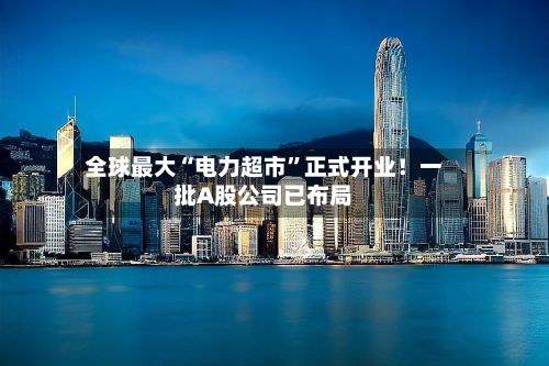 全球最大“电力超市”正式开业！一批A股公司已布局-第3张图片