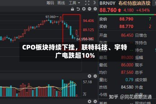 CPO板块持续下挫，联特科技、宇特广电跌超10%
