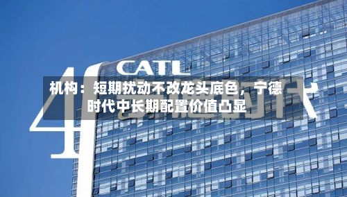 机构：短期扰动不改龙头底色，宁德时代中长期配置价值凸显-第2张图片