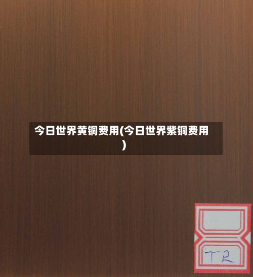 今日世界黄铜费用(今日世界紫铜费用)