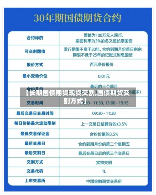 【长期国债期货现货交割,国债期货交割方式】-第2张图片
