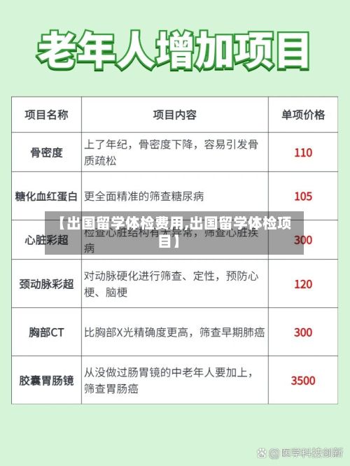 【出国留学体检费用,出国留学体检项目】-第2张图片