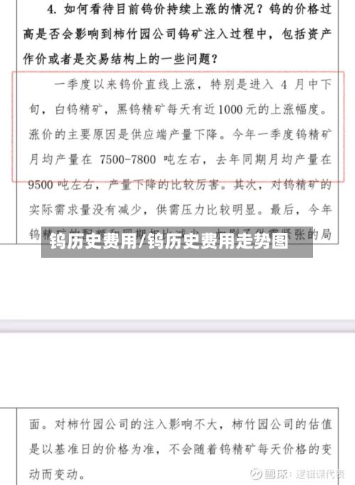 钨历史费用/钨历史费用走势图-第2张图片